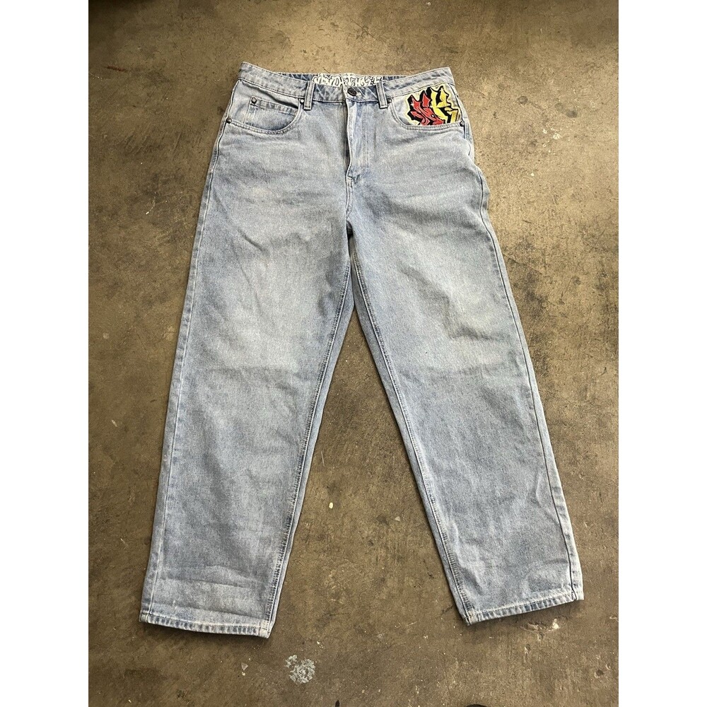 Ninth Hall Ambush Sacred Light Blue Wash Jeans 34 Baggy Embroidered - Picture 2 of 7